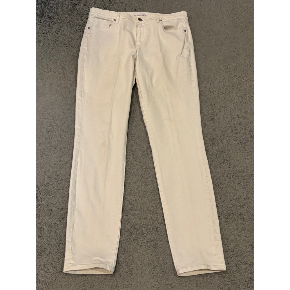 Ann Taylor LOFT Modern Skinny Jeans White Denim Size 8 29 Stretch Pants